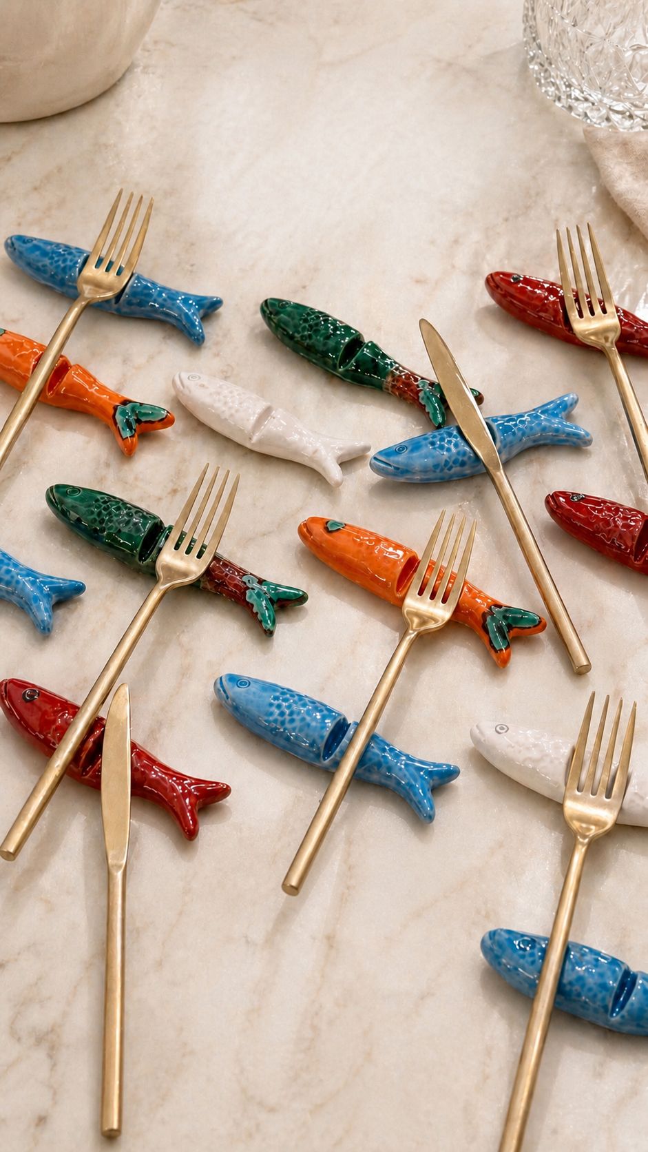 porte-couverts à sardines / sardine cutlery Rest 12cm